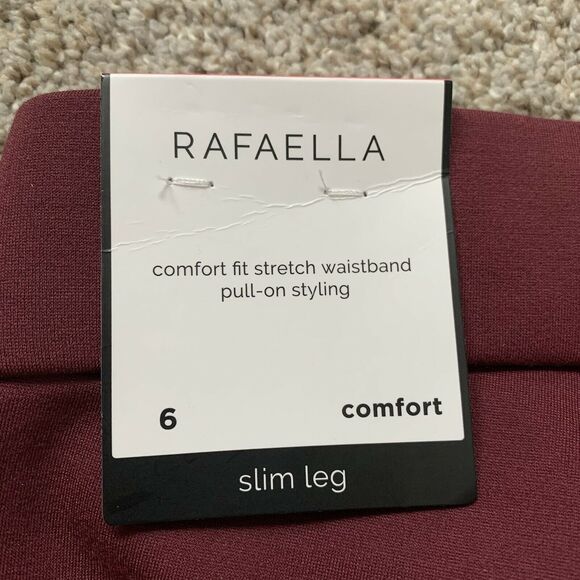 RAFAELLA Sports Women's Pull On Pants Size 6 Comfort Slim Leg Waistband Stretch - Picture 6 of 10